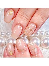 ネイルエルフ(Nail Aelf)/【三郷駅】艶ヌーディーチェック