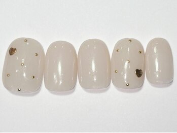ネイルメゾン 渋谷店(NAIL MAISON)/シンプルベージュドット￥5500