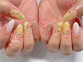モアナ(Moana)/押し花ネイル