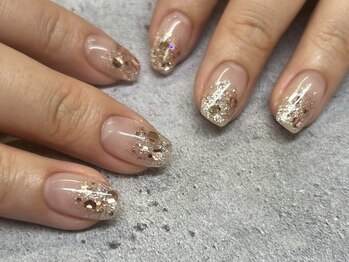 ネイルサロン北野坂/ラメグラデーションネイル