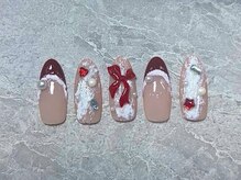 ピーチネイル 大塚(Peach Nail)/【冬ネイル】ゴージャスネイル