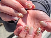 トップネイル ハママツ(TOP NAIL HAMAMATHU)/ぷっくりフラワートレンドネイル