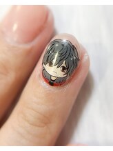 シンプルネイルでも推しを
