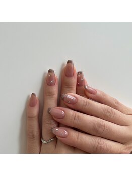 ラメフレンチネイル