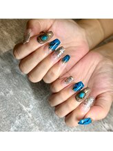 ダリア(Dahlia)/ターコイズネイル