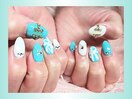 2色カラーネイル