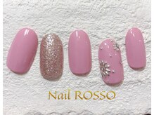 ネイルロッソ 浅草店/ラブリーPINKネイル