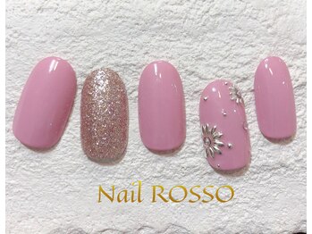 ネイルロッソ 浅草店/ラブリーPINKネイル