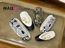 ネイリックス アヴェニール(NAILX avenir)/モノトーンフラワー