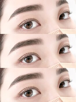 アモージュ 下北沢店(AMOJYU)の写真/AMOJYUにご来店されたことがない方限定☆【オ-ダ-メイドまつ毛パ-マ上+アイブロウWAX】目元を一気に垢抜け!