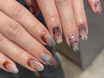 アングゥ ギャラリー(ungu GALLERY)/ドット/ブルーブラウン