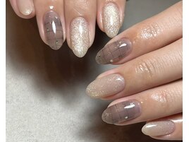 インクチェック柄ネイル