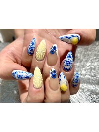 フルーツ&ペイントアートネイル