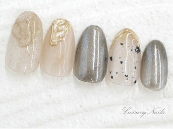 ラグジュアリー ネイルズ(Luxury Nails)/ニュアンス◇オーロラミラー