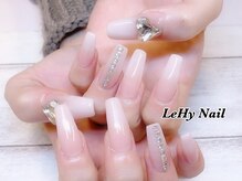 レヒネイル(LeHy nail)/グラデーション×ハートネイル