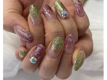 ペッシュブルーム 梅田(Peche Bloom)/フラッシュネイル/長さだし10本