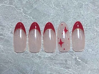 ピーチネイル 大塚(Peach Nail)/【冬ネイル】シンプルネイル