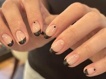 アイネイルズ 渋谷店(I nails)/【Karin.m】黒フレンチ