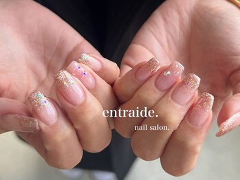 アントレッド(entraide)/キラキラ韓国ネイル