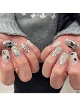 アイスタジオ アンド ダブルネイル 高槻店(EYE STUDIO&W NAIL)/ミラーネイル/フレンチガーリー