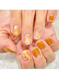 オレンジ/シェル/埋め込み