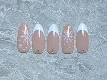 ピーチネイル 大塚(Peach Nail)/【冬ネイル】シンプルネイル