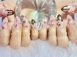 バレンタイン甘々スイーツネイル