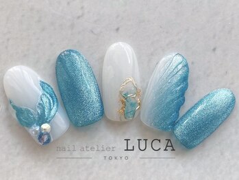 ネイルアトリエルカ(nail atelier LUCA)の写真/初夏ネイルは大理石ネイルやマグネット人魚のしっぽネイルなどマーメイドネイルが人気♪