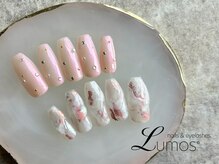 ルーモス 北堀江店(Lumos)//ちぐはぐネイル/ストーンネイル