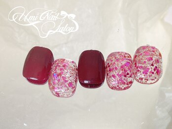 ワンホンカラフルフットネイル