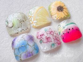 夏のフットアート