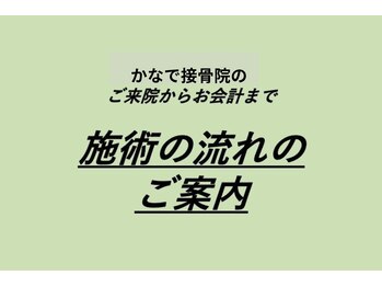 志木かなで鍼灸接骨院/施術の流れのご案内