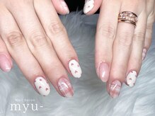 ミュー 表参道(myu-)/ハートネイル×チェック