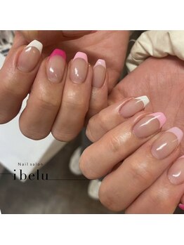 イベル 船橋店(ibelu)/ピンク　フレンチネイル