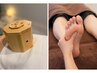 【温活リラックス】お腹をじんわり温めるお灸+足裏オイル