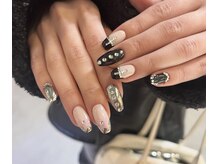 アングゥ ウル(ungu ul)/BLACK×SILVERネイル