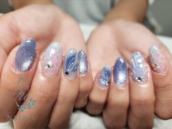 ネイルプラスユウ(NAIL+U)/夏の海ネイル