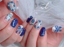 イル 神戸店/リボン×フラワーネイル