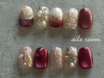 エールルーム 中目黒(aileroom)/ボルドーツイード　冬ラメ