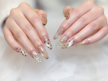 ドット/キルティング/黒