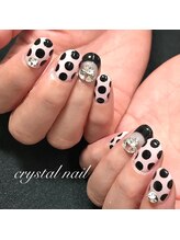 クリスタルネイル ゆめタウン博多店(CRYSTAL NAIL)/ドット×ビジューネイル