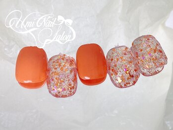 ワンホンカラフルフットネイル