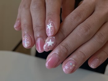 pink cheeck and star design