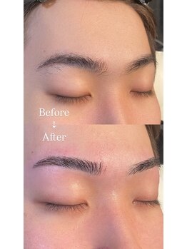 眉毛男子 新宿店/Before/After