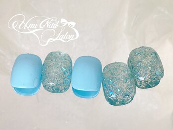 ワンホンカラフルフットネイル