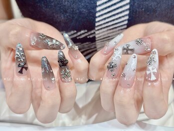 レアネイル 渋谷店(Le’a nail)/白黒グラデーション