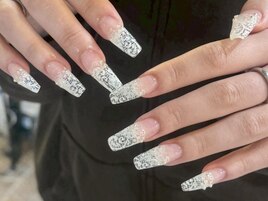Mei限定クリアレースネイル