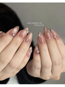 アディション(Addition)/pink magnet nail