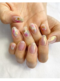 チグハグ春デザインネイル