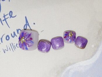 ネイルライフ(NailLife)/フラワーモチーフフット